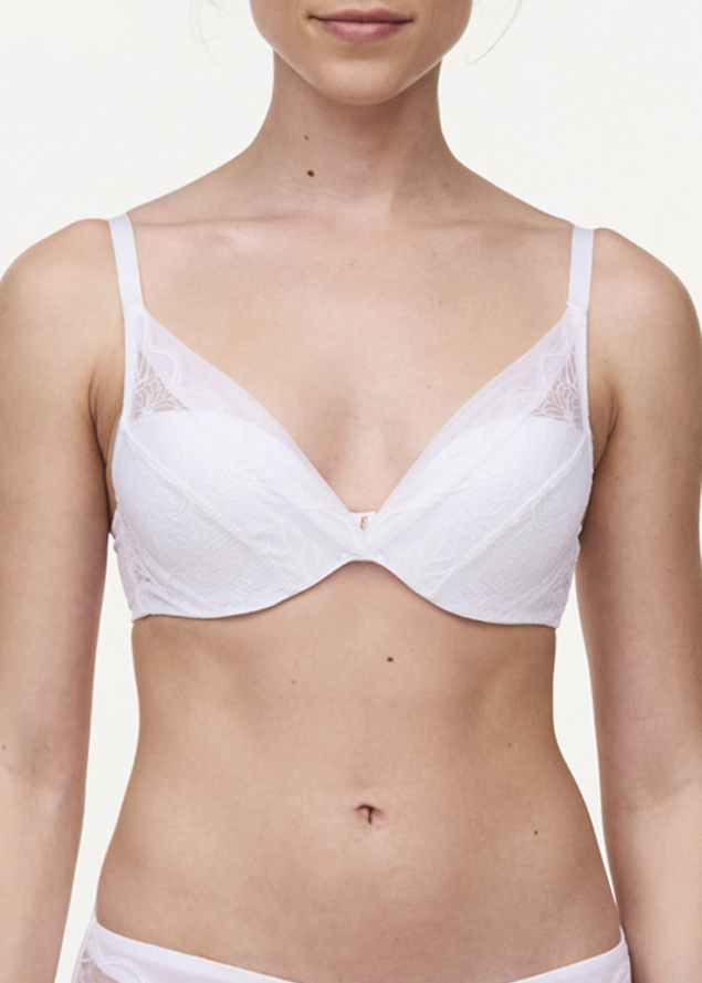 Soutien-gorge Dcollet Plongeant avec Coques et Armatures Chantelle Blanc