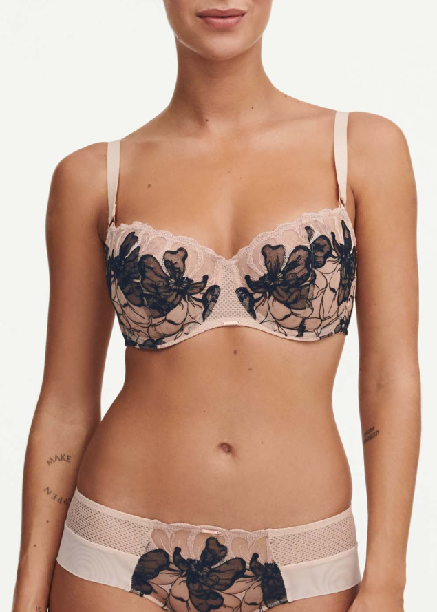 Soutien-gorge Corbeille avec Armatures Chantelle Beige Dor / Noir