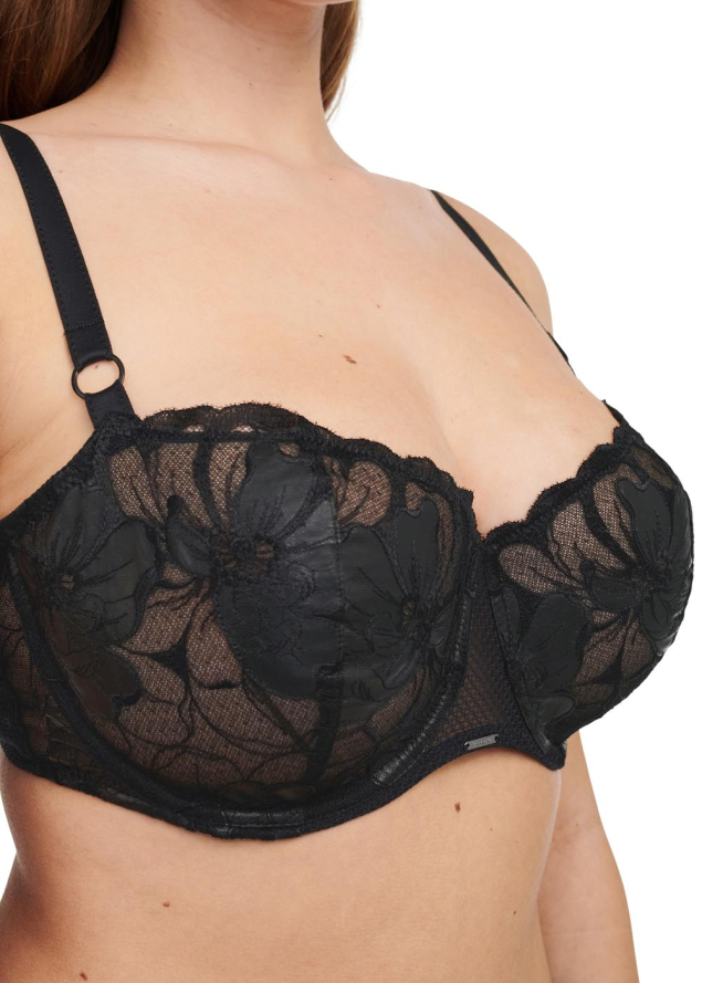 Soutien-gorge Corbeille avec Armatures Chantelle Noir Simili