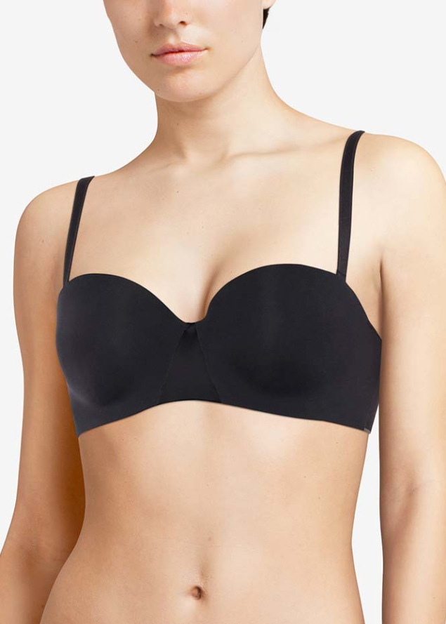 Soutien-gorge Bandeau Bretelles Amovibles Chantelle Noir