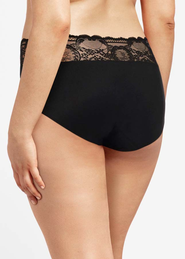 Lace - Culotte Taille Haute Flux Abondant Chantelle Noir