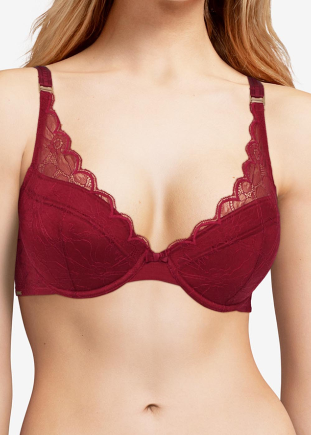 Soutien-gorge Push Up Chantelle Rouge Grenat