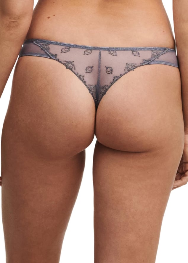 Tanga Chantelle Gris Ardoise