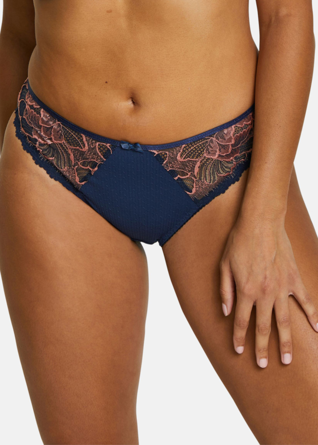 Slip Sans Complexe Bleu Marine & Rose