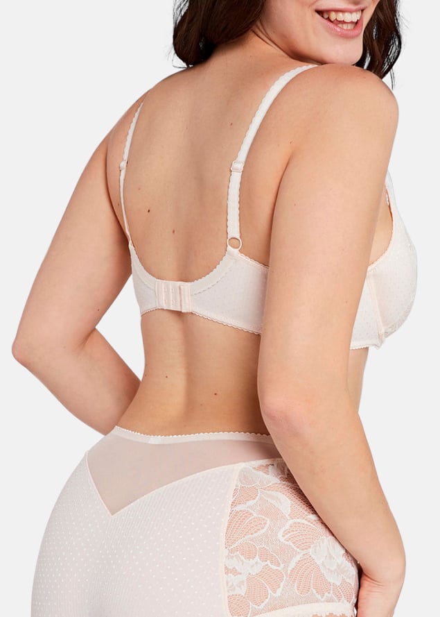 Soutien-gorge Embotant  Armatures Sans Complexe Ivoire & Rose