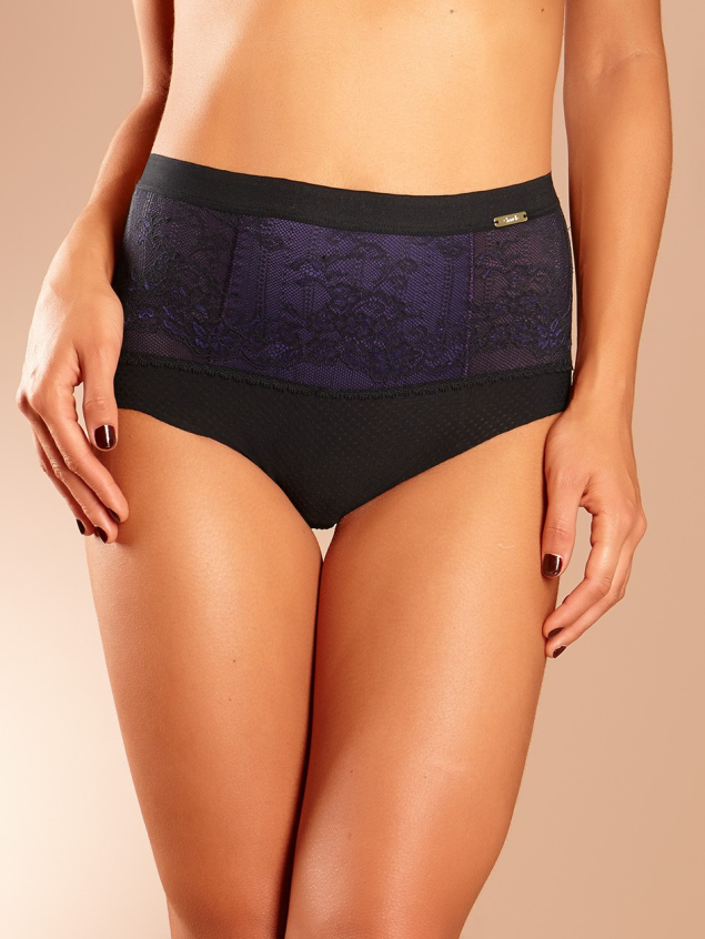 Culotte Haute Chantelle Noir Violet