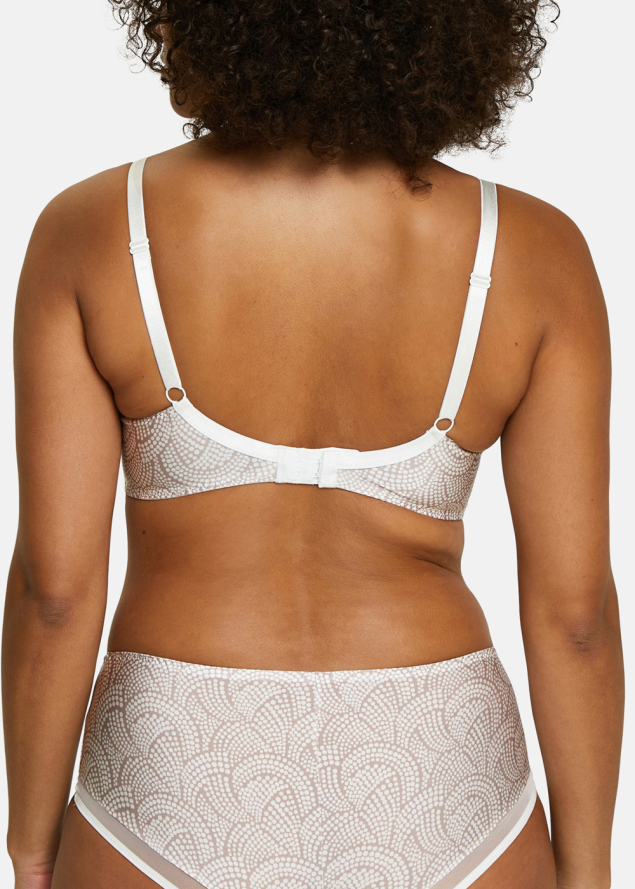 Soutien-gorge Embotant  Armatures Sans Complexe Imprim Graphique Taupe