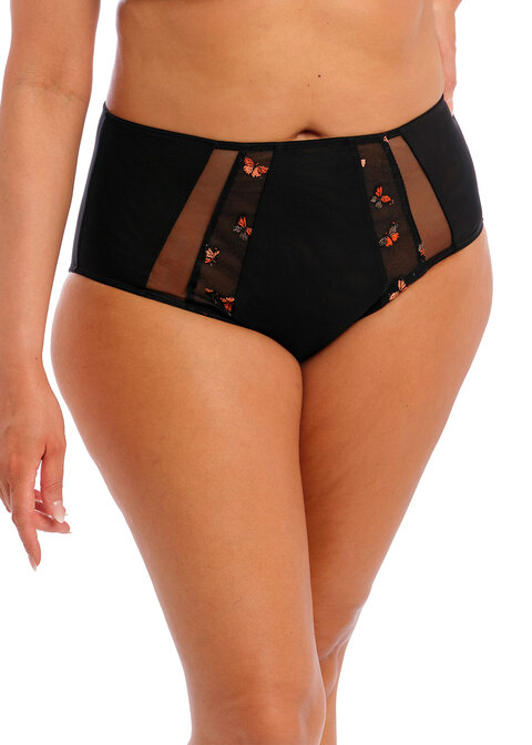 Slip Taille Haute  Elomi Black Butterfly