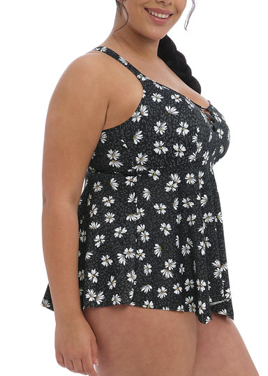 Tankini Maillots de Bain Elomi  Black Daisy