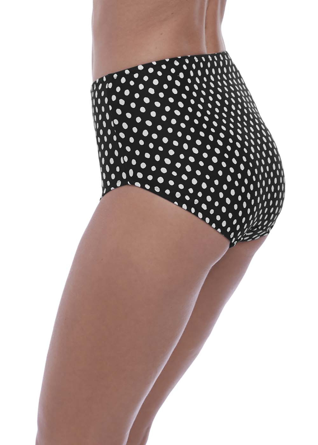 Slip Taille Haute Maillots de Bain Fantasie  Black and White