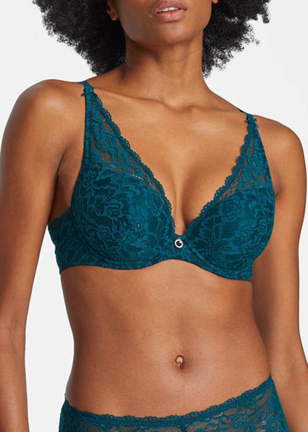 Soutien-Gorge Plunge Foulard  Aubade Deep Green