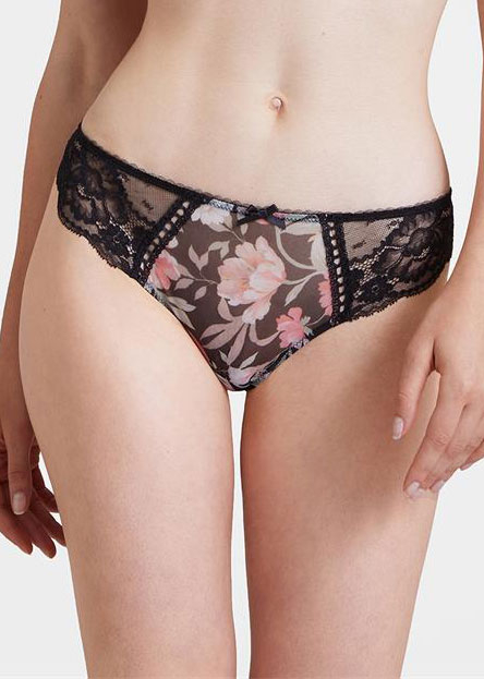 Slip Italien Aubade Pivoine Noire