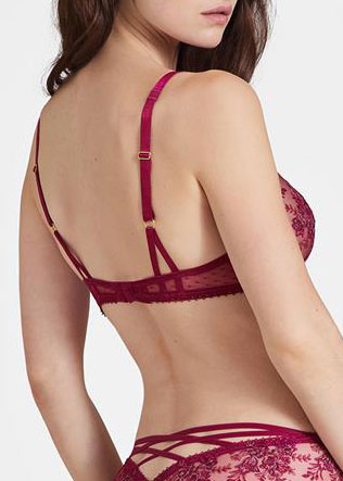 Soutien-Gorge Plunge A Coques Aubade Night purple