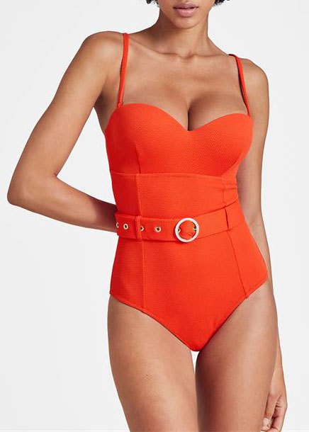 Maillot de Bain Nageur Mousse Maillots de Bain Aubade  Orange