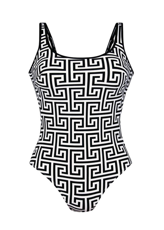 Maillot de bain 1 pice nageur Maillots de Bain Anita Since 1886 Noir / Blanc