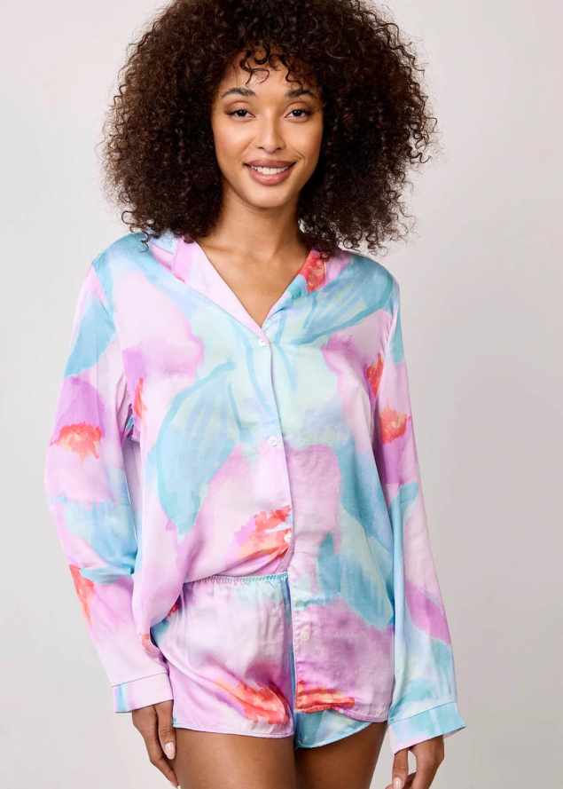 Chemise en viscose imprim�e Maison Lejaby