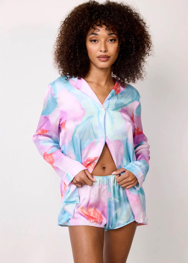 Chemise en viscose imprim�e Maison Lejaby