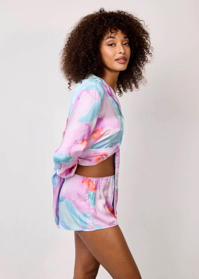 Chemise en viscose imprim�e Maison Lejaby