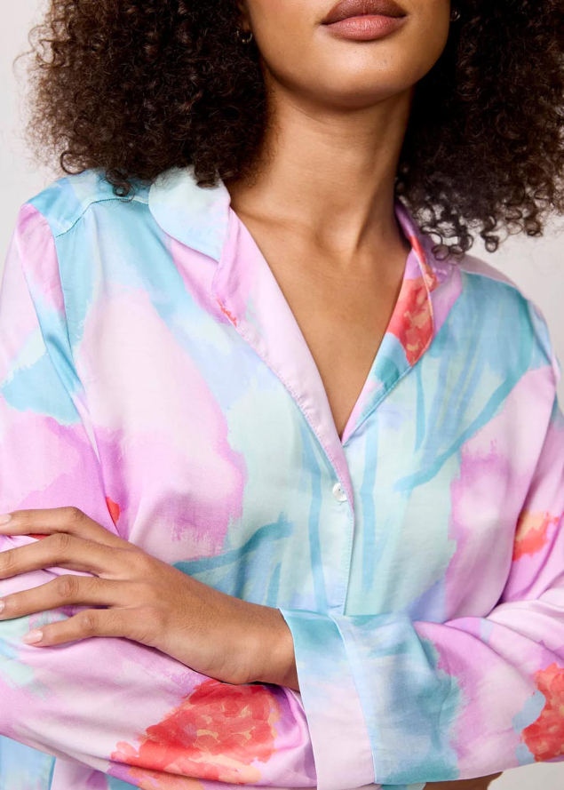 Chemise en viscose imprim�e Maison Lejaby