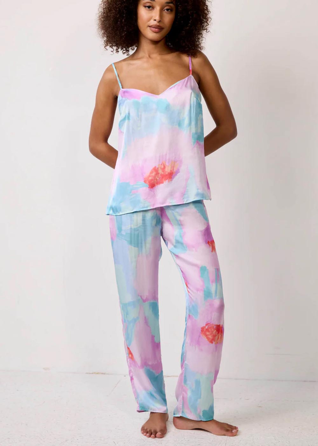 Pantalon en viscose imprim� Maison Lejaby