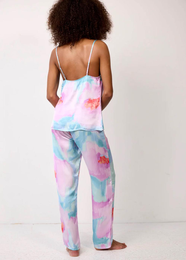 Pantalon en viscose imprim� Maison Lejaby