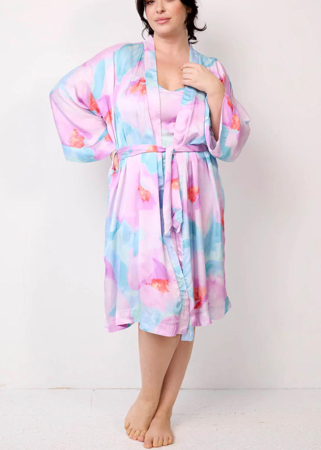 Kimono en viscose imprim�e Maison Lejaby
