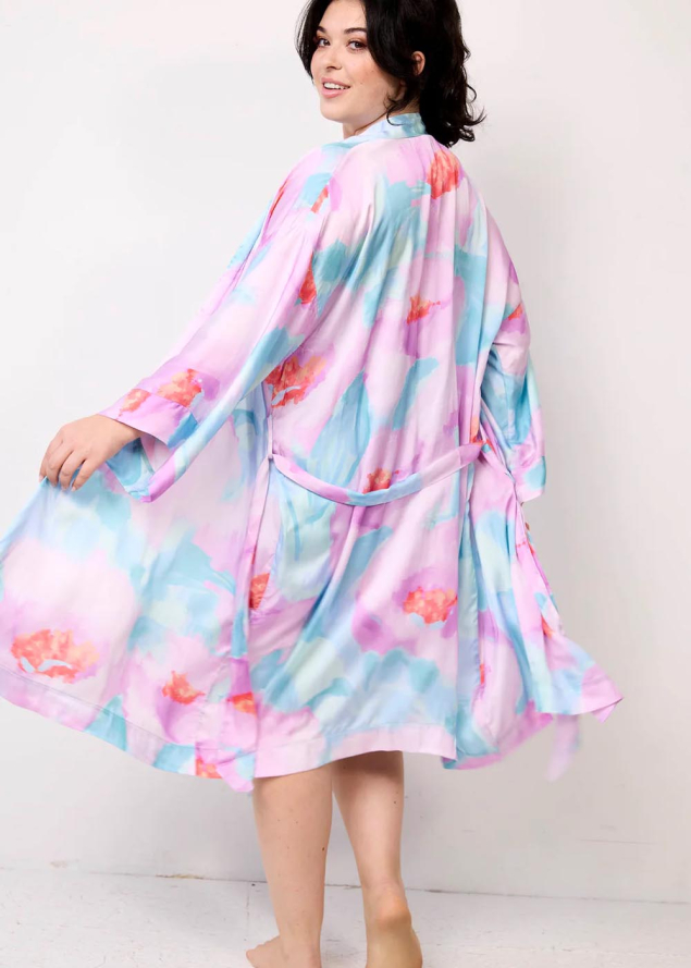 Kimono en viscose imprim�e Maison Lejaby