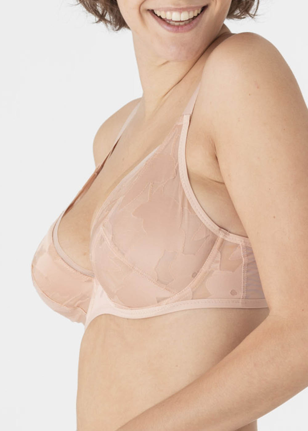 Soutien-gorge Emboitant avec Armatures Maison Lejaby Rose Fum