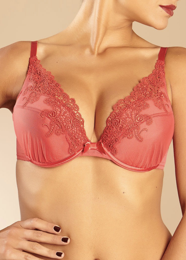 Soutien-gorge Push-up Chantelle Rouge