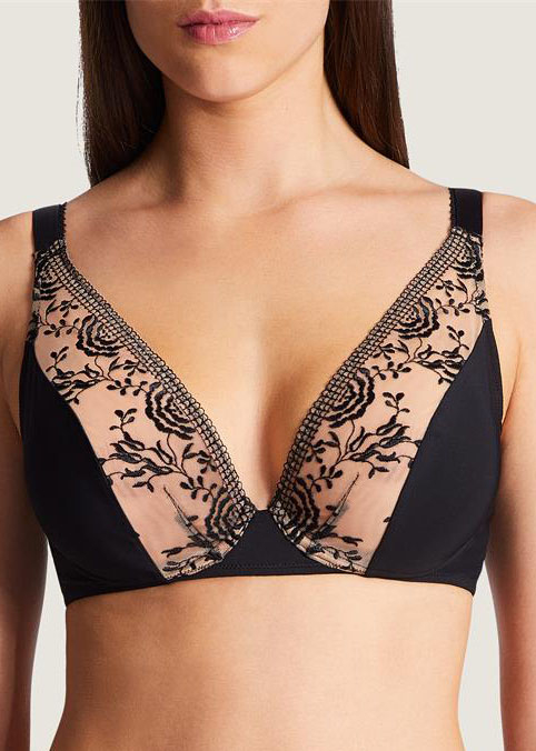 Soutien-gorge Triangle Plunge Aubade Noir