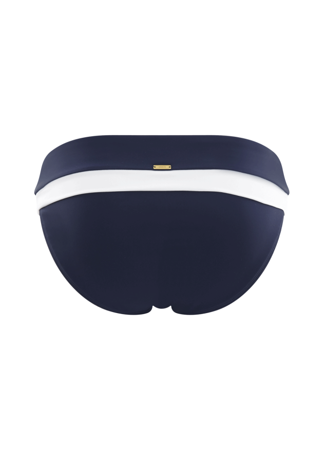 Culotte a Revers Maillots de Bain Panache Bleu Marine Blanc