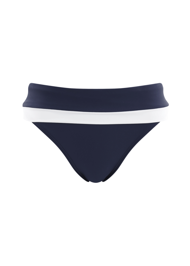 Culotte a Revers Maillots de Bain Panache Bleu Marine Blanc