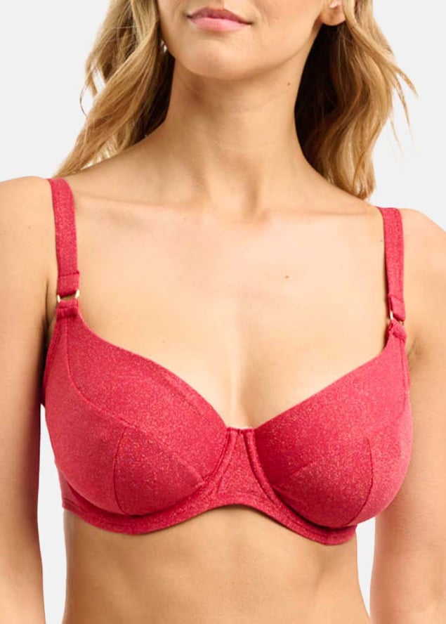 Soutien-gorge Classique  Armatures Maillots de Bain Sans Complexe Cerise