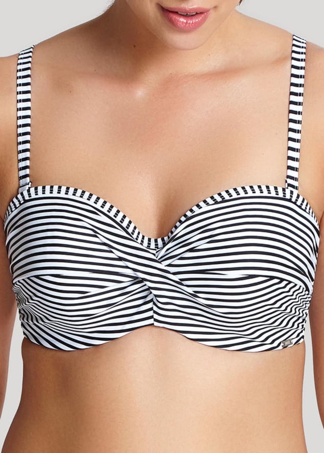 Soutien-gorge Bandeau Maillots de Bain Panache Noir Blanc