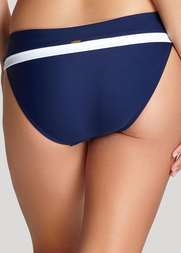 Culotte a Revers Maillots de Bain Panache Bleu Marine Blanc