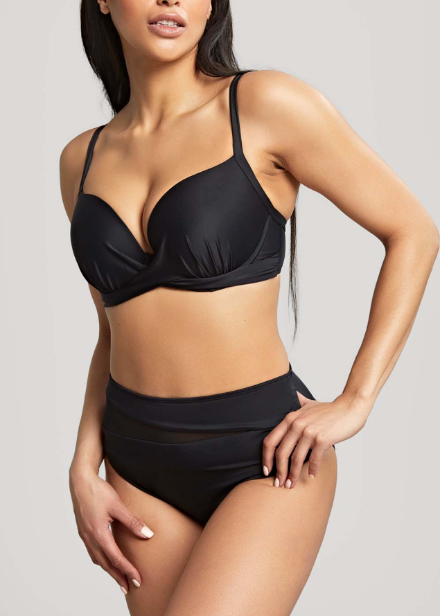 Slip de Bain taille haute Maillots de Bain Panache Noir