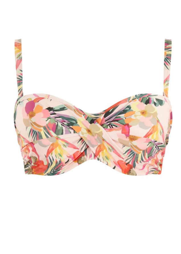 Haut de Maillot de Bain bandeau Maillots de Bain Panache Pink Tropical