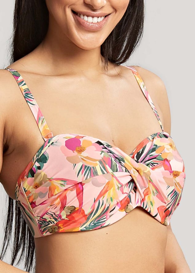 Haut de Maillot de Bain bandeau Maillots de Bain Panache Pink Tropical