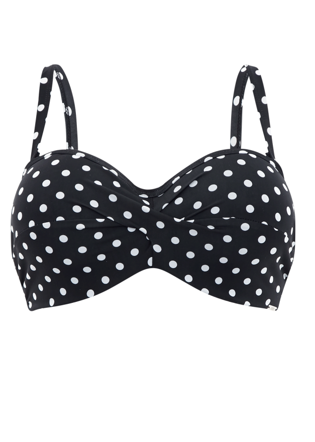 Soutien-gorge Bandeau Maillots de Bain Panache Noir Blanc