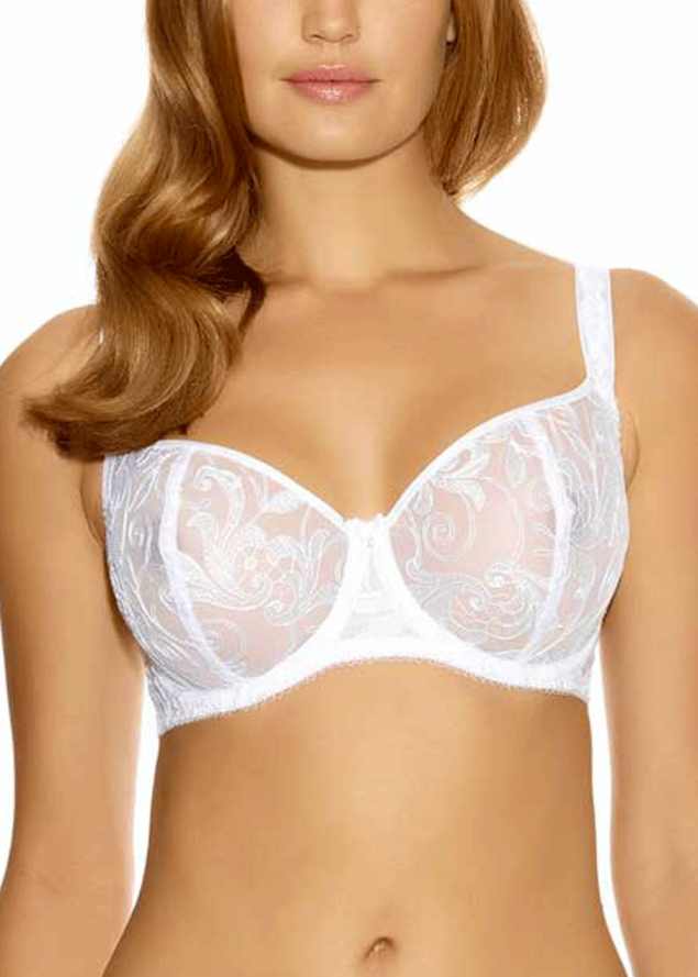 Soutien-gorge Armatures Coutures Verticales Fantasie White