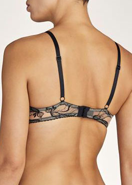 Soutien-Gorge Triangle Plunge  Armatures Aubade Encre Noire