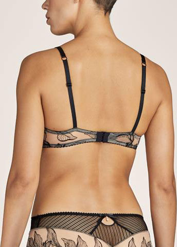 Soutien-Gorge Plunge Coussinets Aubade Encre Noire