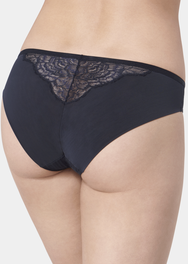 Slip Echancr Florale by Triumph Noir