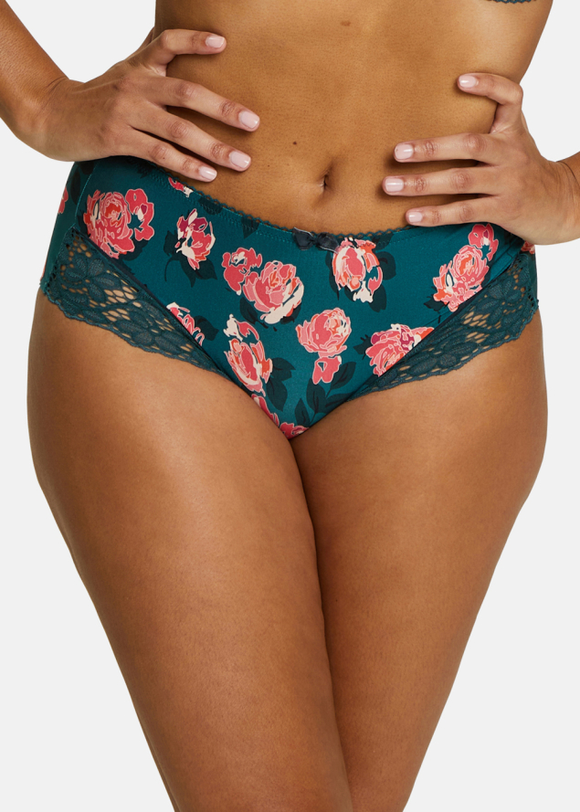 Shorty Sans Complexe Imprim Floral Vert Balsam