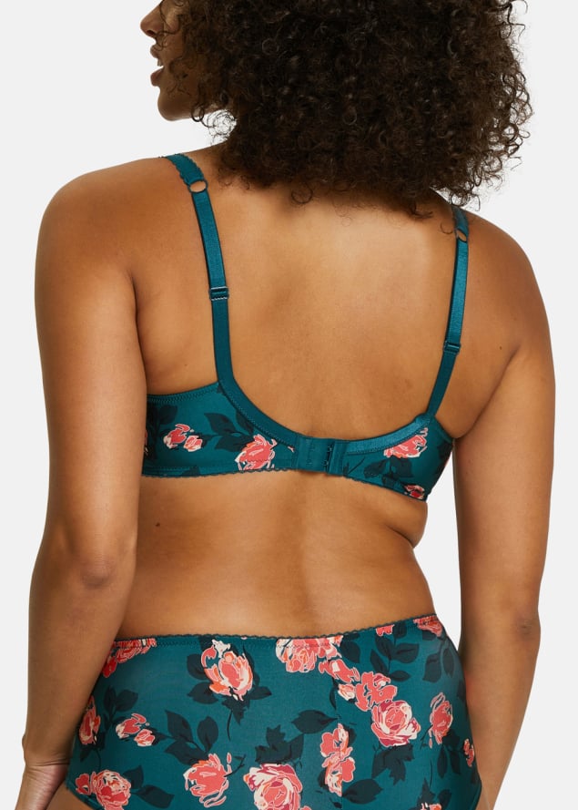 Soutien-gorge Embotant  Armatures Sans Complexe Imprim Floral Vert Balsam