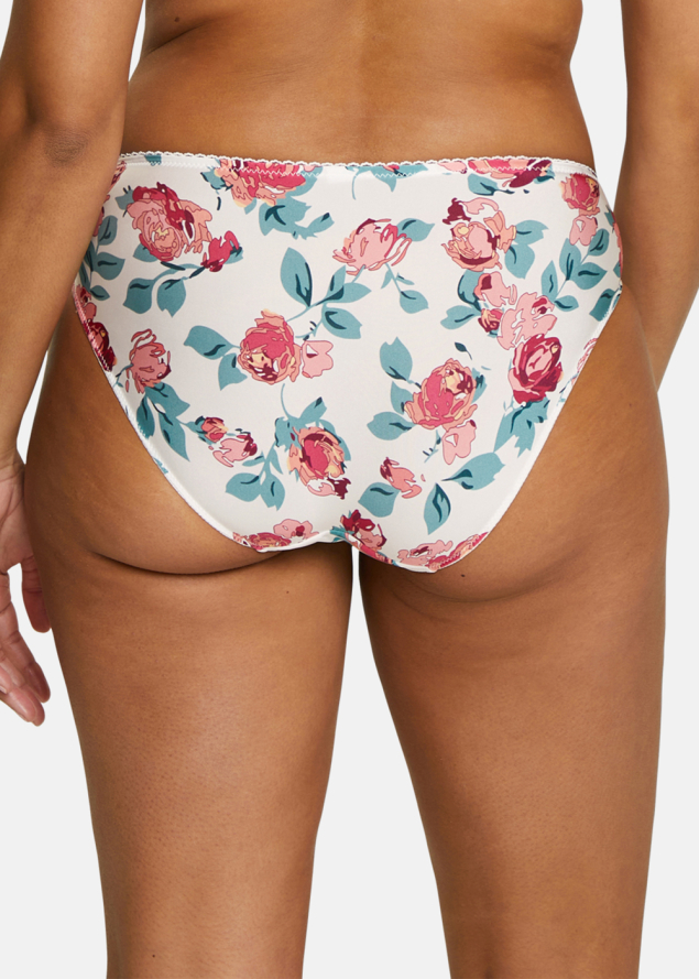 Slip Sans Complexe Imprim Floral Rose & Ivoire