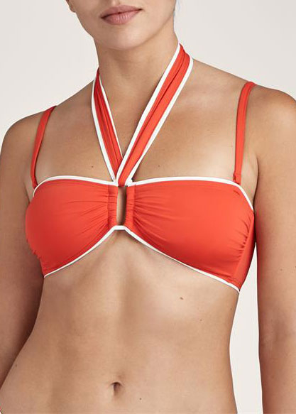 Soutien-Gorge Bandeau Coques  Maillots de Bain Aubade  Sanguine