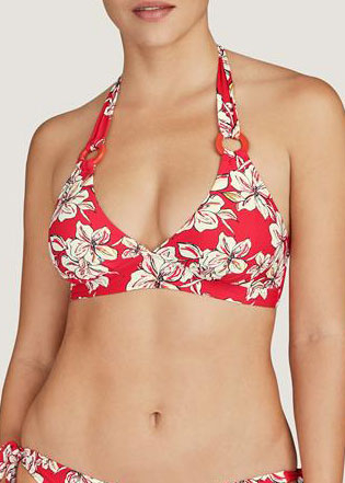 Soutien-Gorge Triangle Coques Sans Armatures Maillots de Bain Aubade  Floral Sanguine