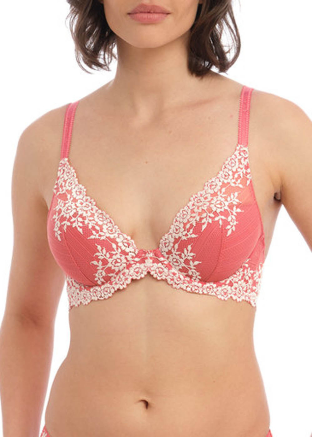 Soutien-gorge Plunge  Armatures Wacoal Faded Rose / White Sand