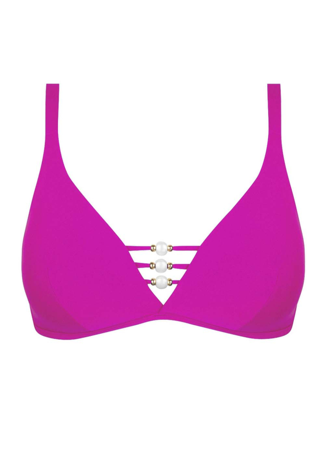 Haut de maillot de bain coques sans armatures Maillots de Bain Lise Charmel  Tresses Fuschia